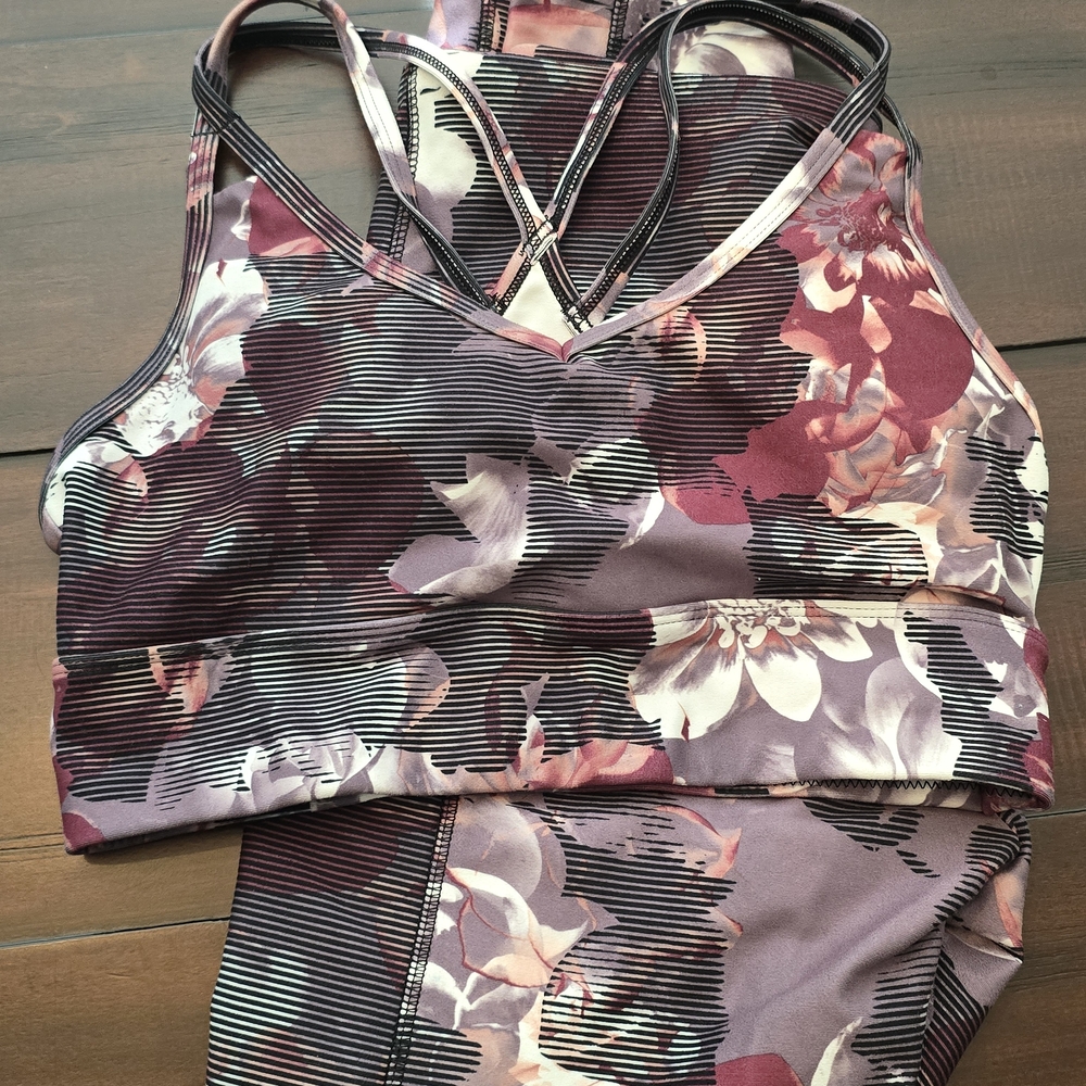 Marika Purple Floral Leggings